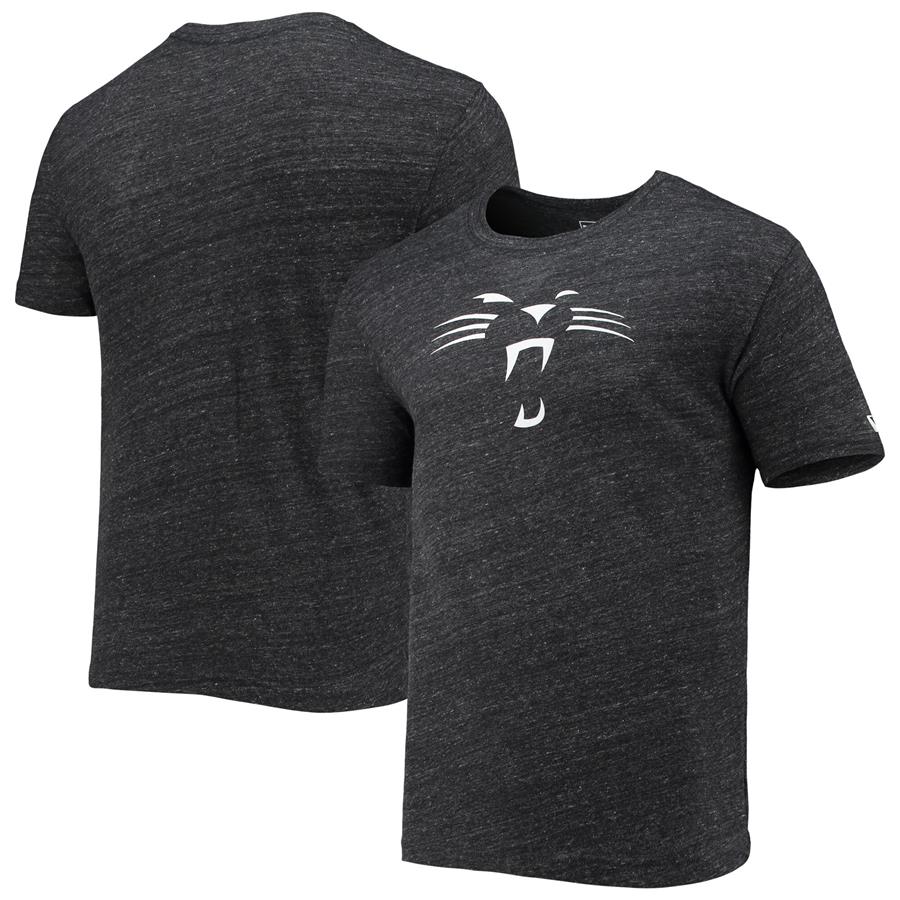 Carolina Panthers New Era Alternative Logo Tri-Blend T-Shirt - Black