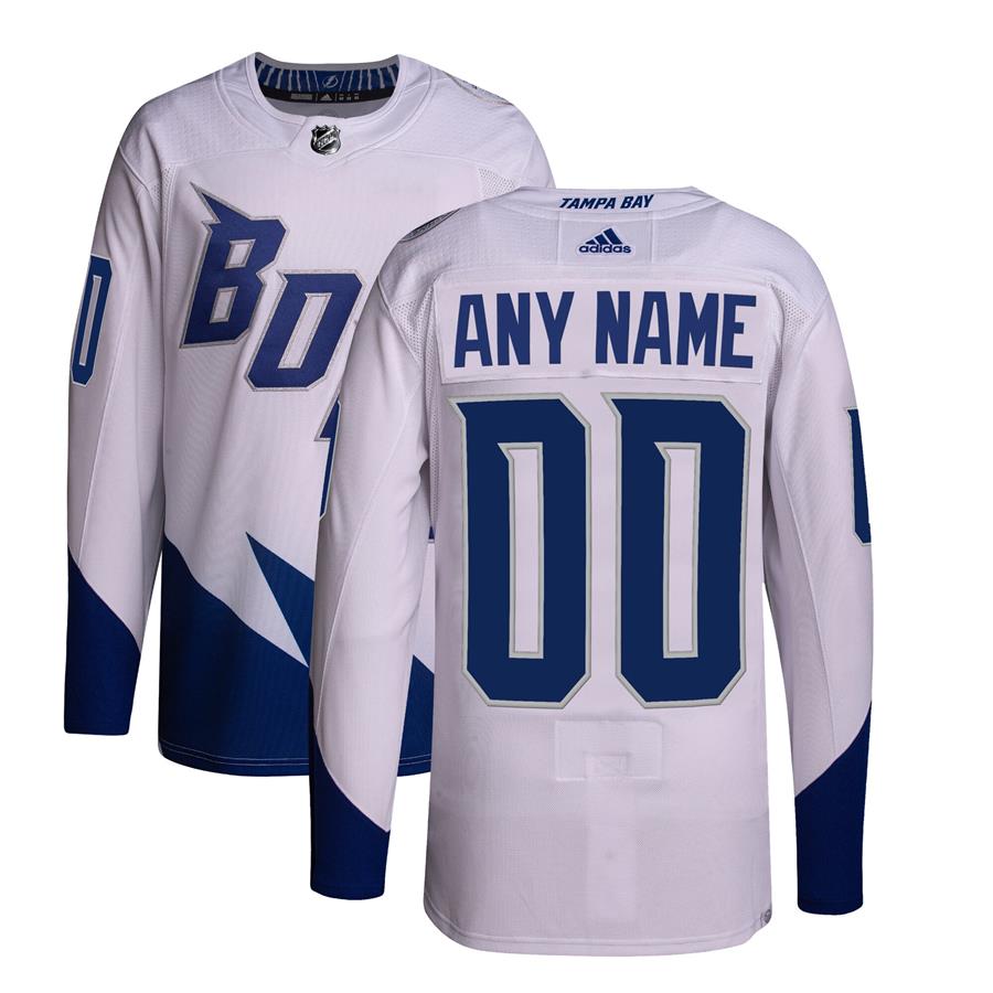 Tampa Bay Lightning adidas 2022 NHL Stadium Series Primegreen Custom Jersey - White