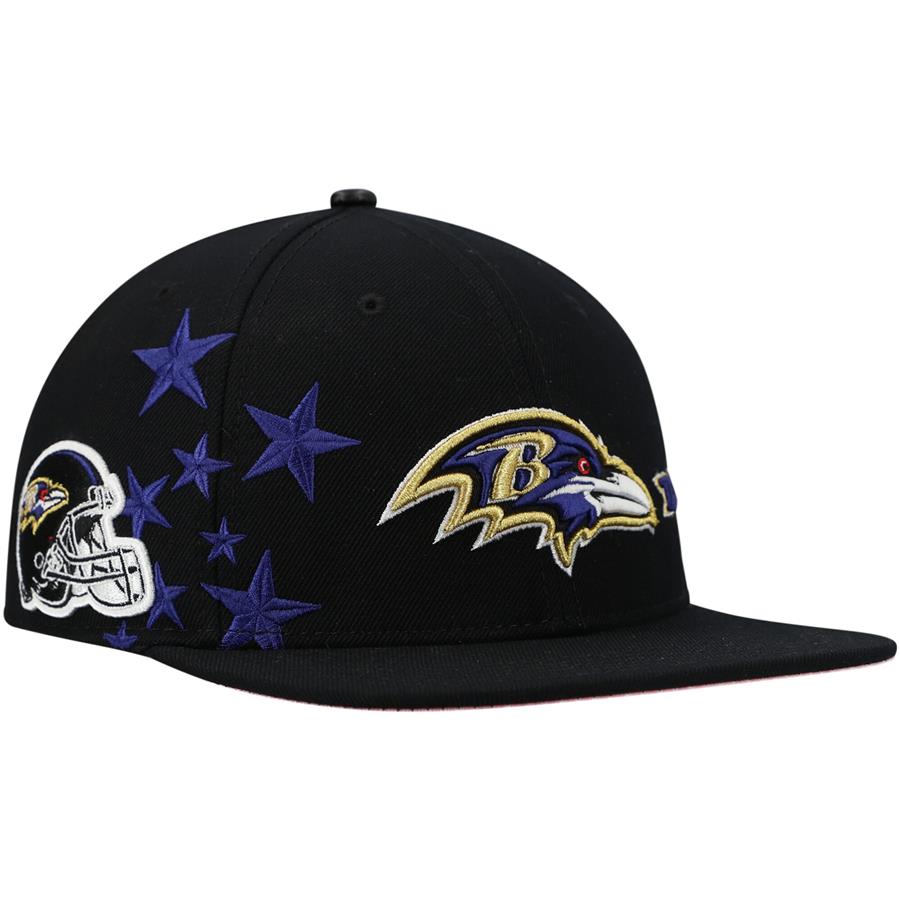 Baltimore Ravens Pro Standard Stars Snapback Hat - Black