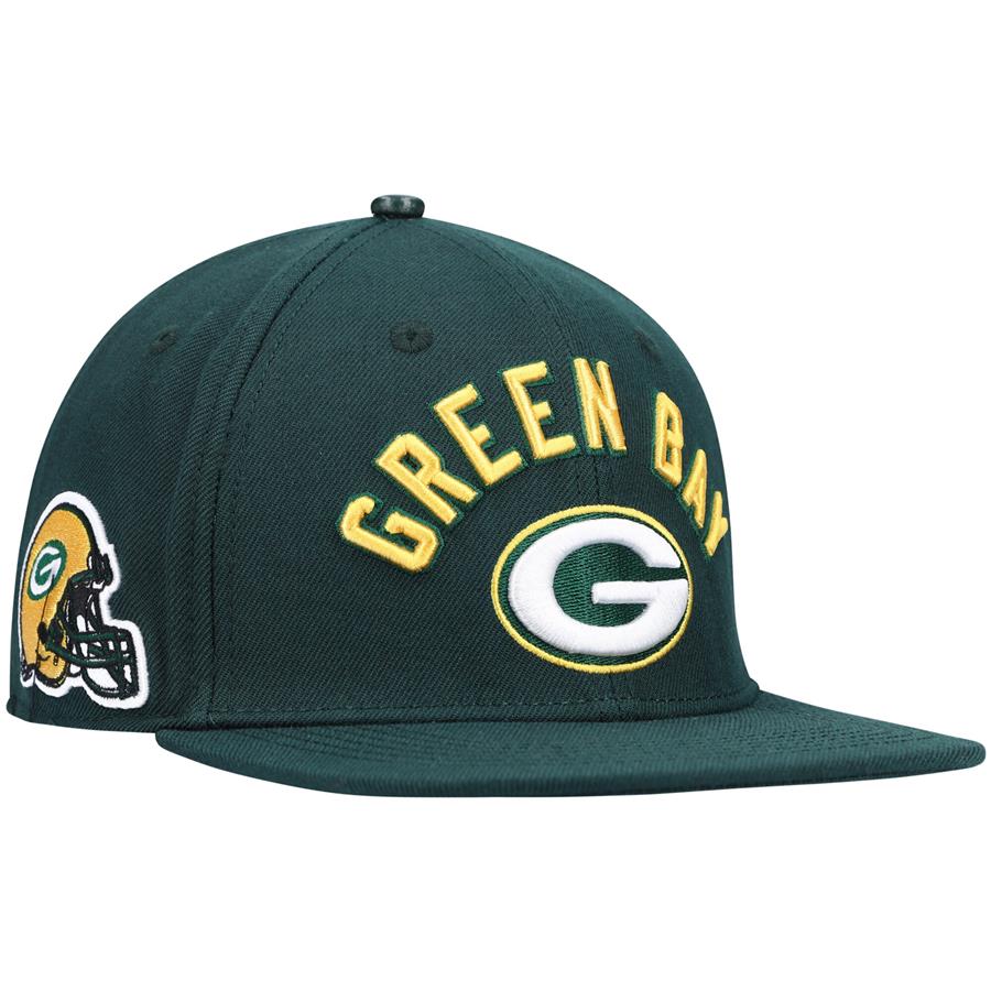 Green Bay Packers Pro Standard Stacked Snapback Hat - Green