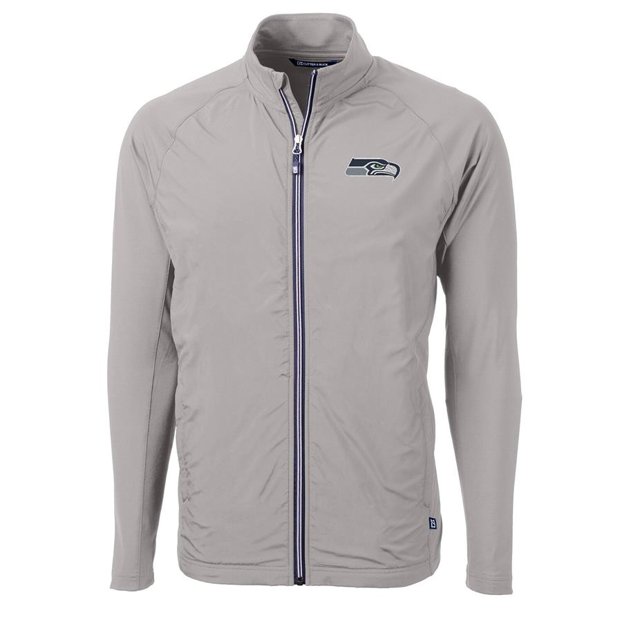 Куртка на молнии Seattle Seahawks Cutter & Buck Adapt Eco Knit (серый)