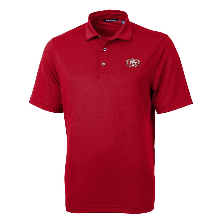 San Francisco 49ers Cutter & Buck Team Virtue Eco Pique Recycled Polo - Scarlet