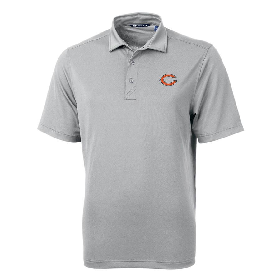 Chicago Bears Cutter & Buck Virtue Eco Pique Recycled Polo - Gray