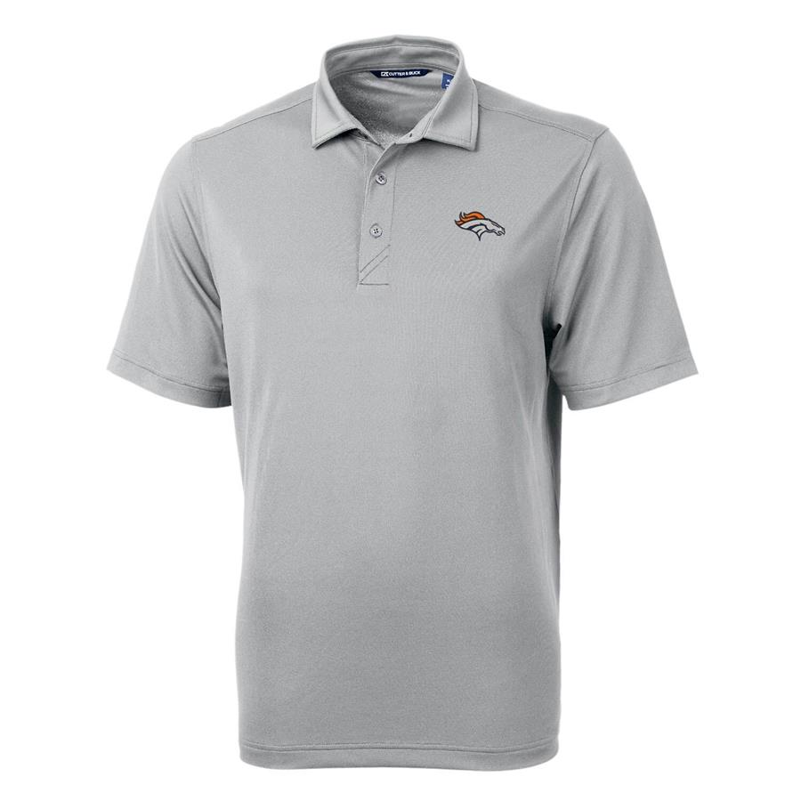 Denver Broncos Cutter & Buck Virtue Eco Pique Recycled Polo - Gray