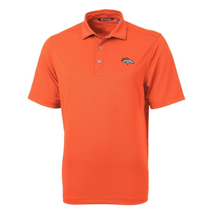 Denver Broncos Cutter & Buck Virtue Eco Pique Recycled Polo - Orange