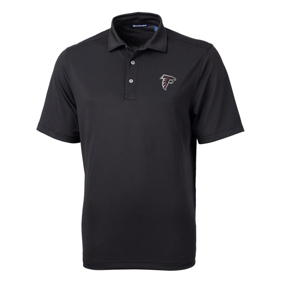 Atlanta Falcons Cutter & Buck Virtue Eco Pique Recycled Polo - Black