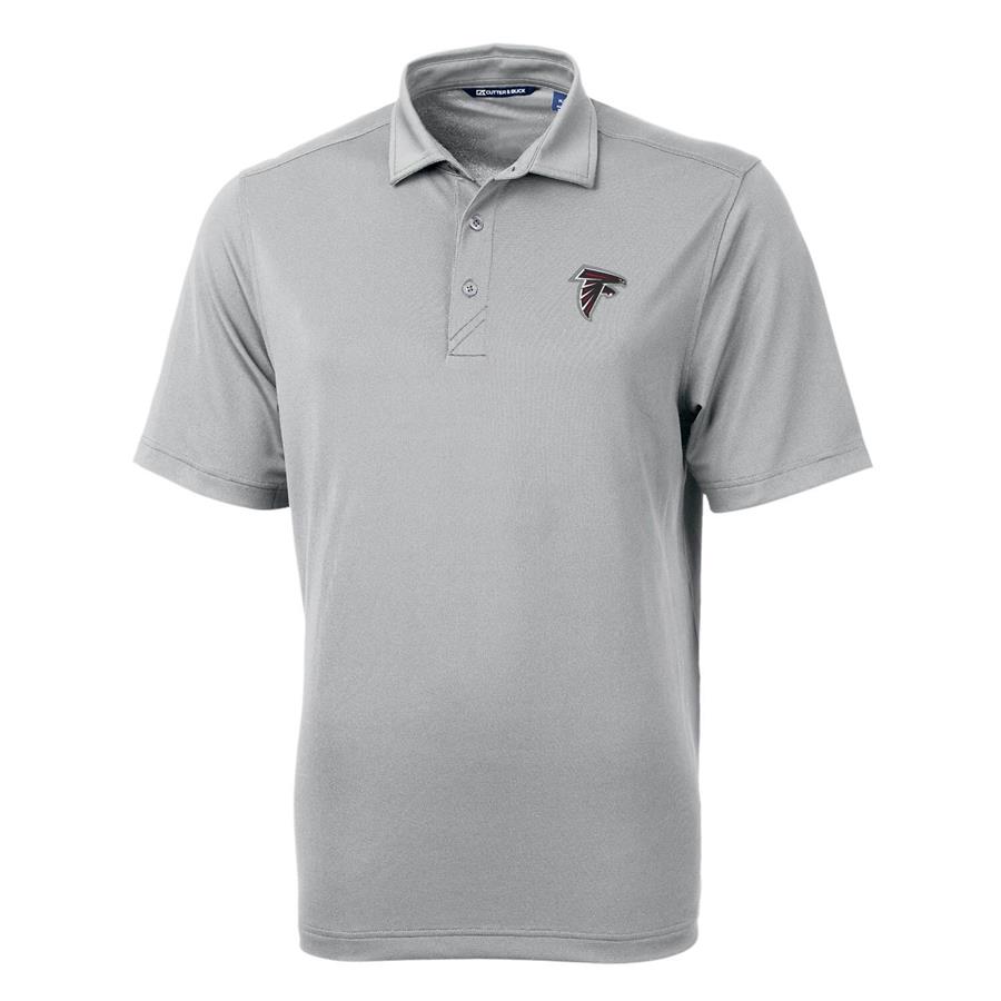 Atlanta Falcons Cutter & Buck Virtue Eco Pique Recycled Polo - Gray