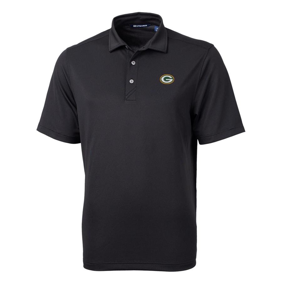 Green Bay Packers Cutter & Buck Virtue Eco Pique Recycled Polo - Black