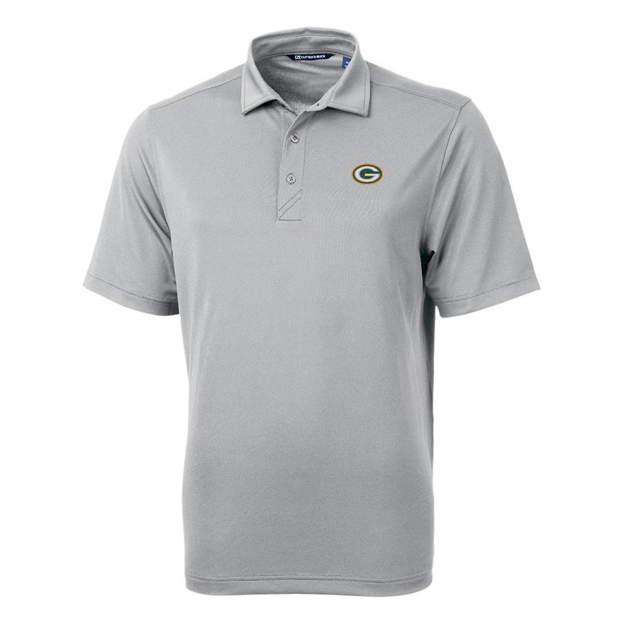 Green Bay Packers Cutter & Buck Virtue Eco Pique Recycled Polo - Gray