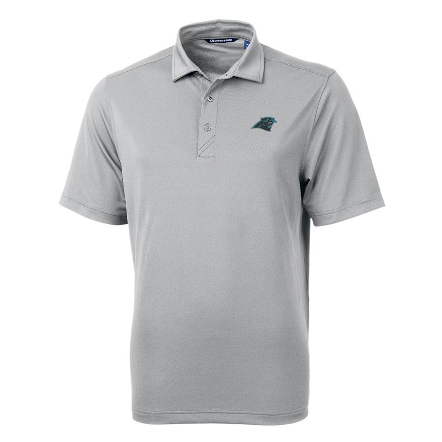Carolina Panthers Cutter & Buck Virtue Eco Pique Recycled Polo - Gray