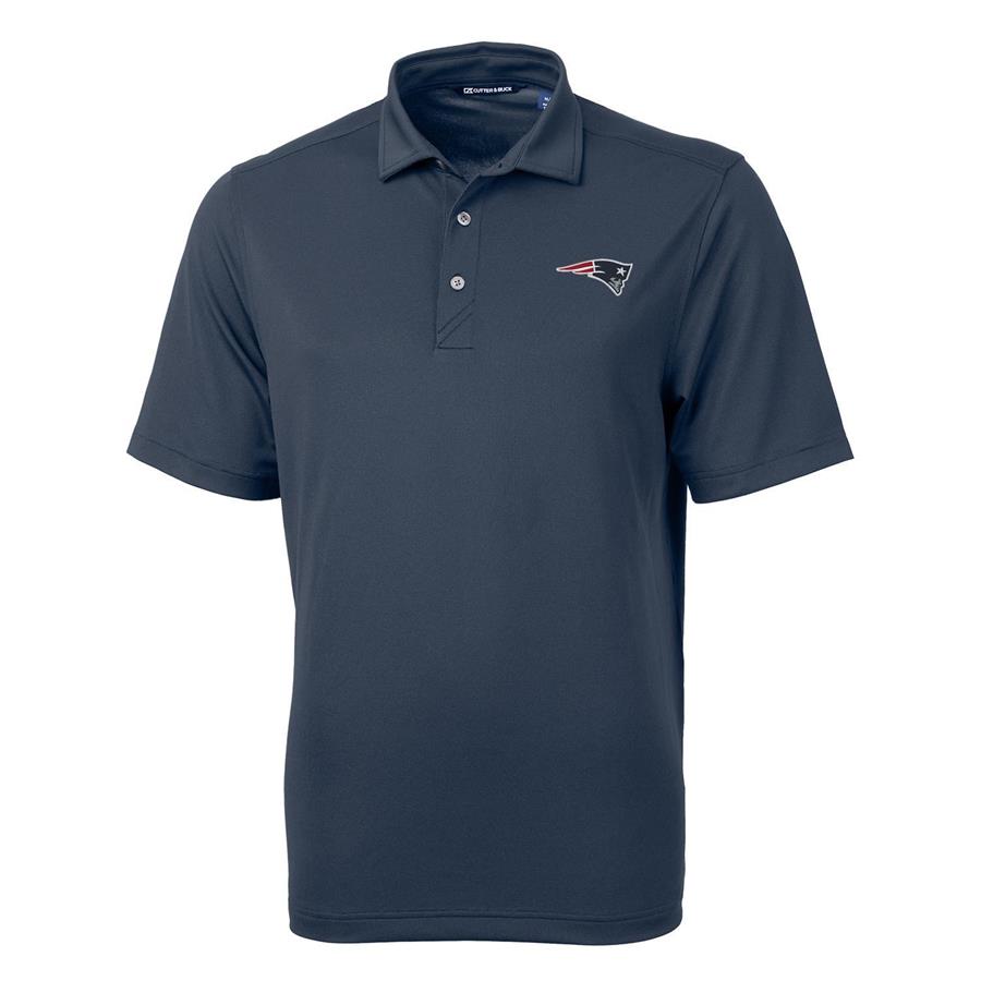New England Patriots Cutter & Buck Virtue Eco Pique Recycled Polo - Navy