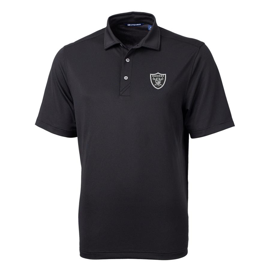 Las Vegas Raiders Cutter & Buck Virtue Eco Pique Recycled Polo - Black