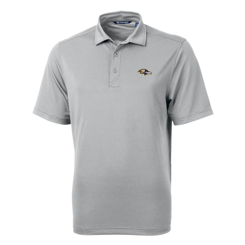 Baltimore Ravens Cutter & Buck Virtue Eco Pique Recycled Polo - Gray