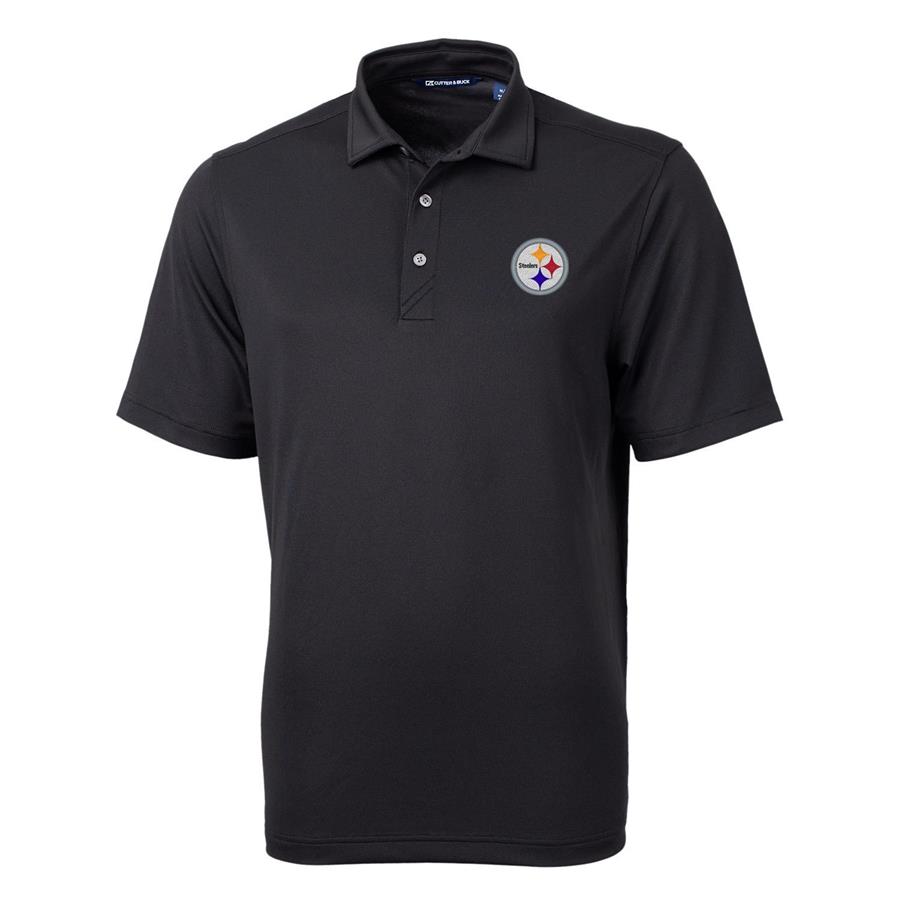 Pittsburgh Steelers Cutter & Buck Virtue Eco Pique Recycled Polo - Black