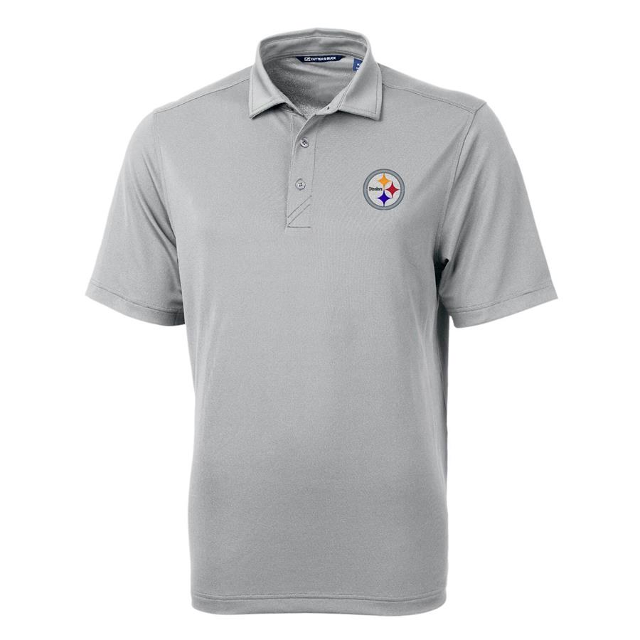 Pittsburgh Steelers Cutter & Buck Virtue Eco Pique Recycled Polo - Gray