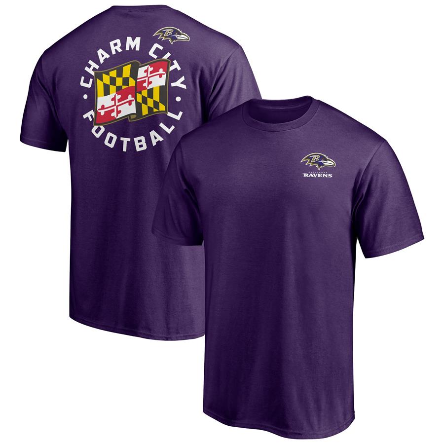 Baltimore Ravens Fanatics Branded Hometown Collection High Point T-Shirt - Purple