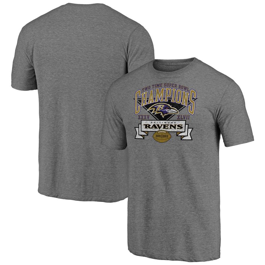 Baltimore Ravens Fanatics Branded Hometown Collection Hot Route T-Shirt - Heathered Gray