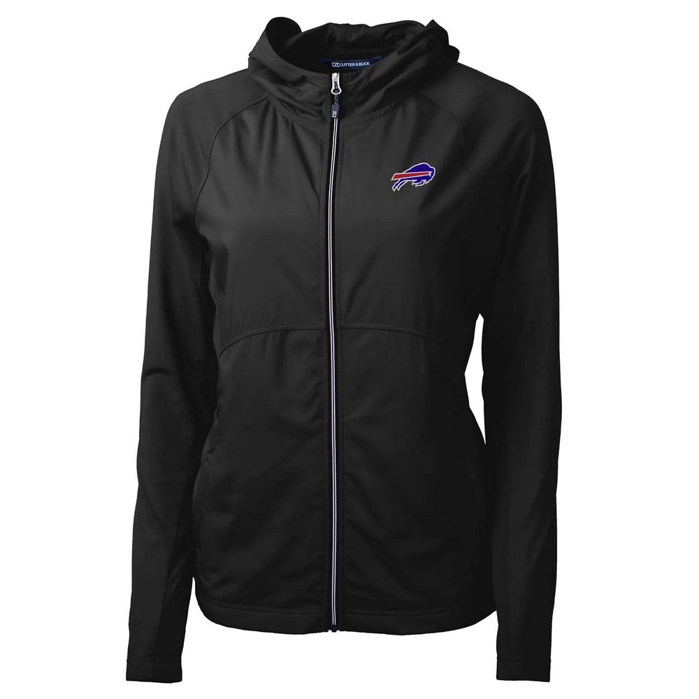 Buffalo Bills Cutter & Buck Women's Adapt Eco Knit Full-Zip Hoodie - Black