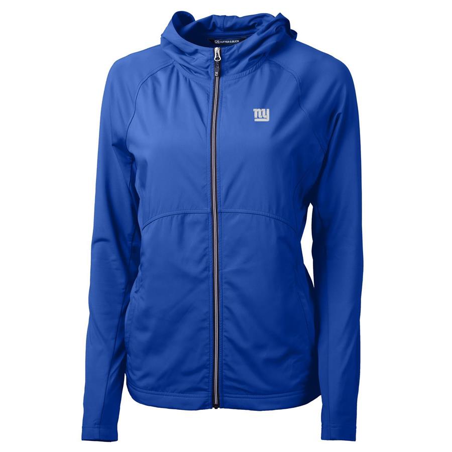 Женское худи на молнии New York Giants Cutter & Buck Adapt Eco Knit (синий)