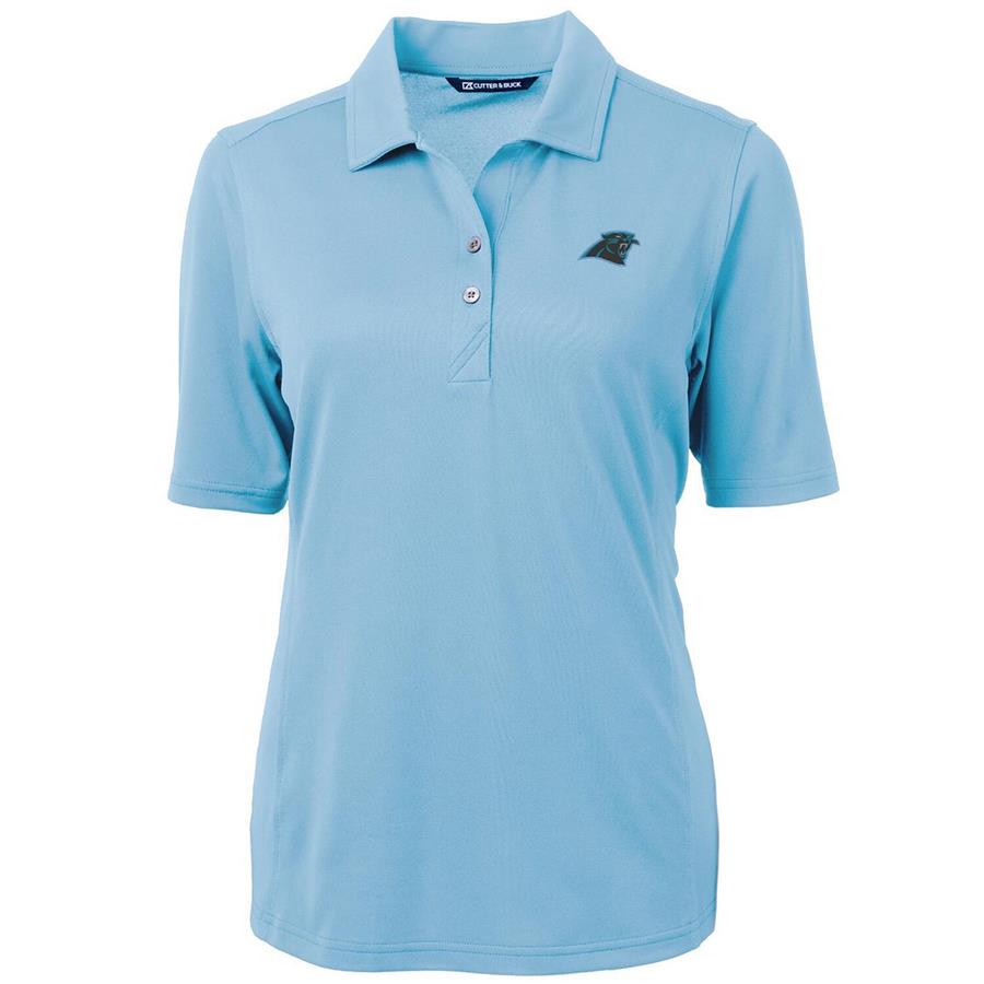 Carolina Panthers Cutter & Buck Women's Virtue Eco Pique Recycled Polo - Blue