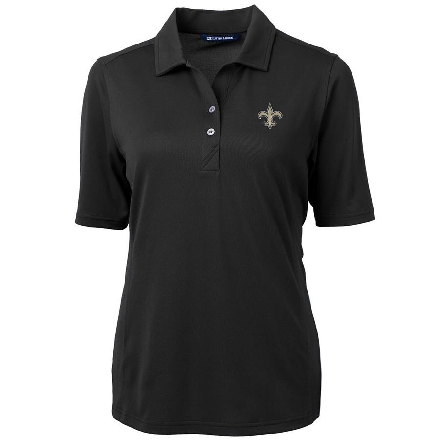New Orleans Saints Cutter & Buck Women's Virtue Eco Pique Recycled Polo - Black