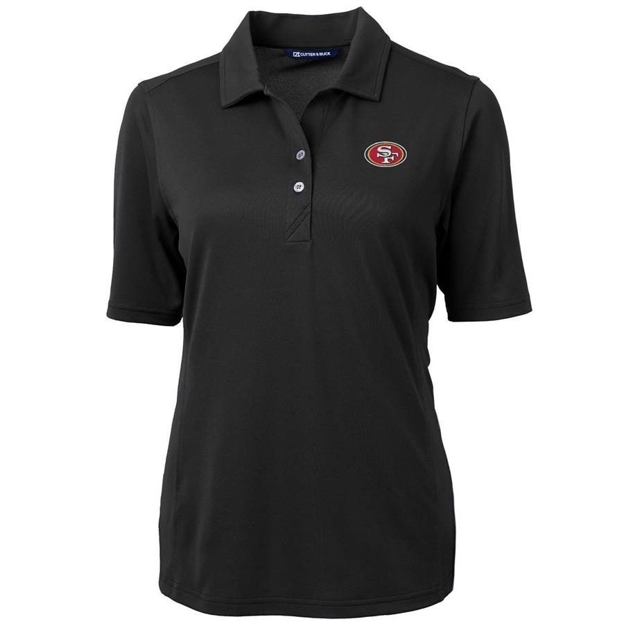 San Francisco 49ers Cutter & Buck Women's Virtue Eco Pique Recycled Polo - Black