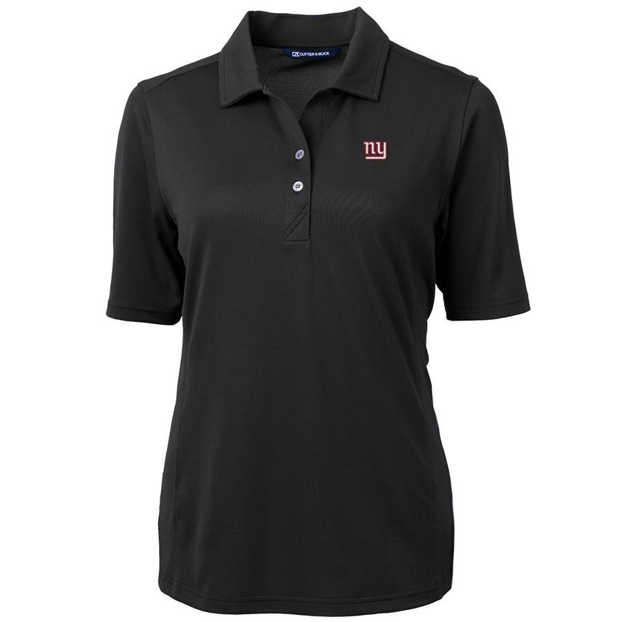 New York Giants Cutter & Buck Women's Virtue Eco Pique Recycled Polo - Black