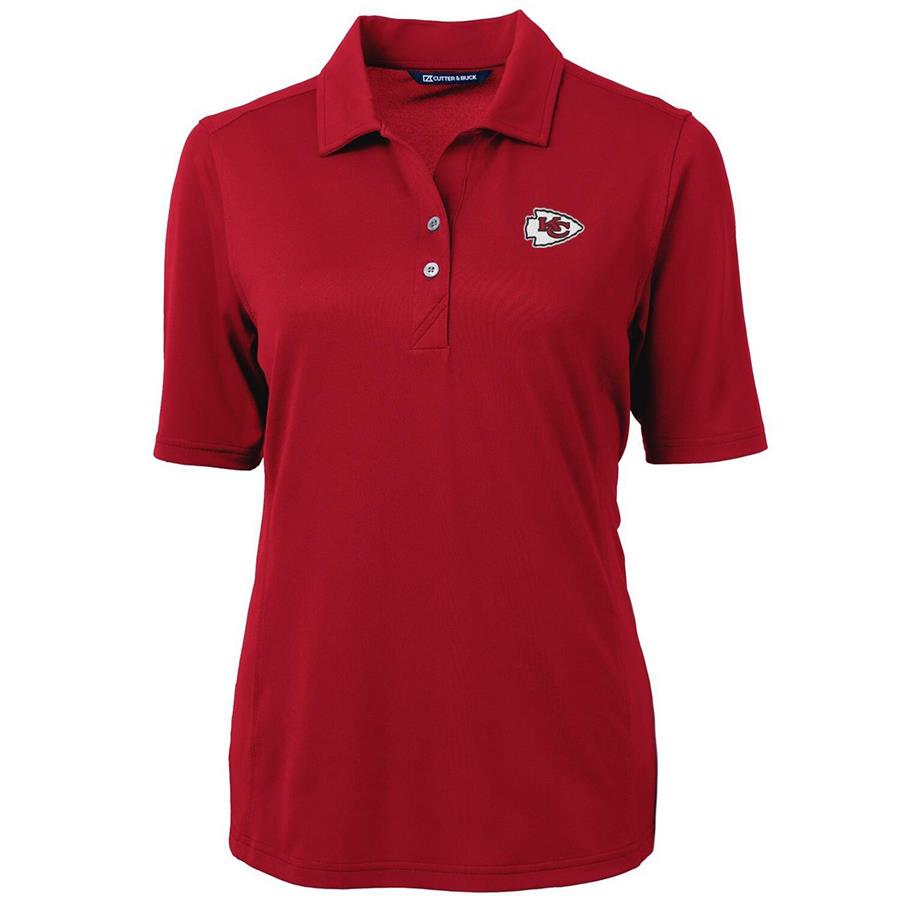 Kansas City Chiefs Cutter & Buck Women's Virtue Eco Pique Recycled Polo - Red