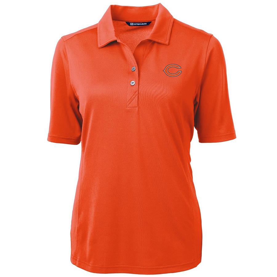 Chicago Bears Cutter & Buck Women's Virtue Eco Pique Recycled Polo - Orange
