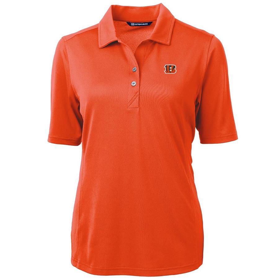 Cincinnati Bengals Cutter & Buck Women's Virtue Eco Pique Recycled Polo - Orange