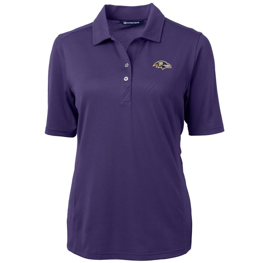 Baltimore Ravens Cutter & Buck Women's Virtue Eco Pique Recycled Polo - Purple