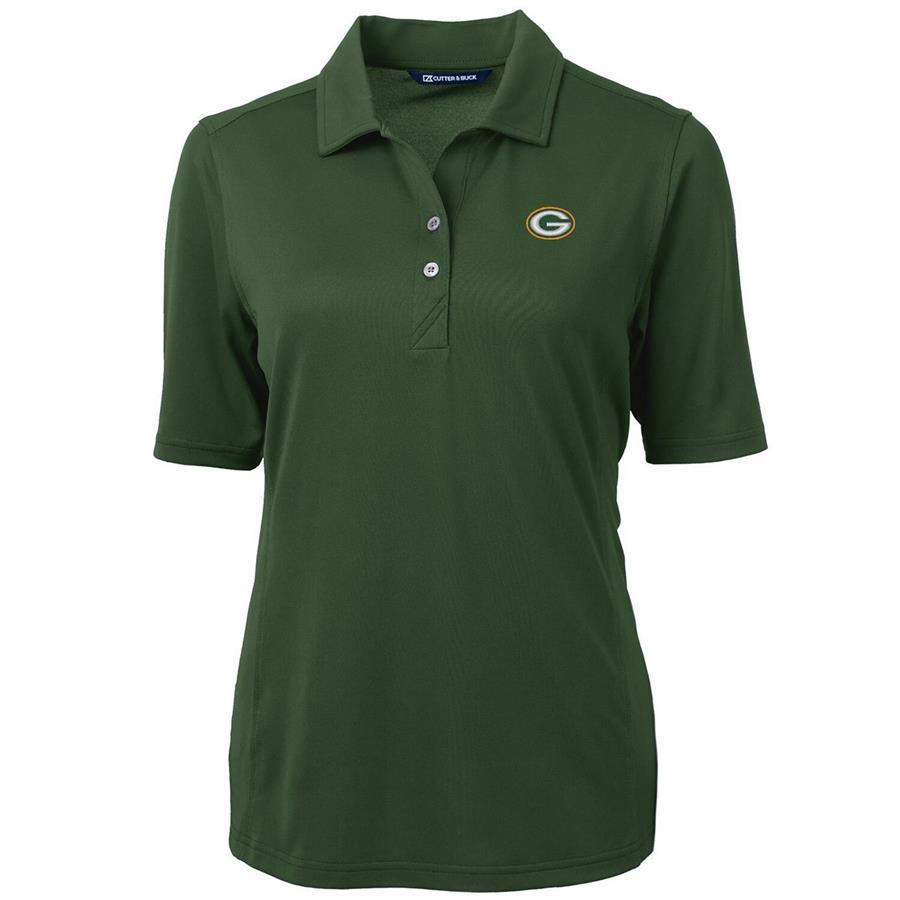 Green Bay Packers Cutter & Buck Women's Virtue Eco Pique Recycled Polo - Green