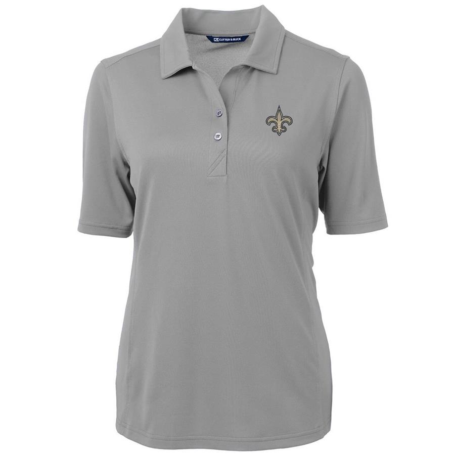 New Orleans Saints Cutter & Buck Women's Virtue Eco Pique Recycled Polo - Gray