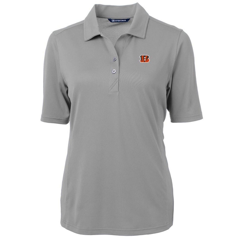Cincinnati Bengals Cutter & Buck Women's Virtue Eco Pique Recycled Polo - Gray