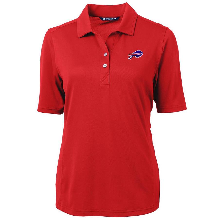 Buffalo Bills Cutter & Buck Women's Team Virtue Eco Pique Recycled Polo - Red