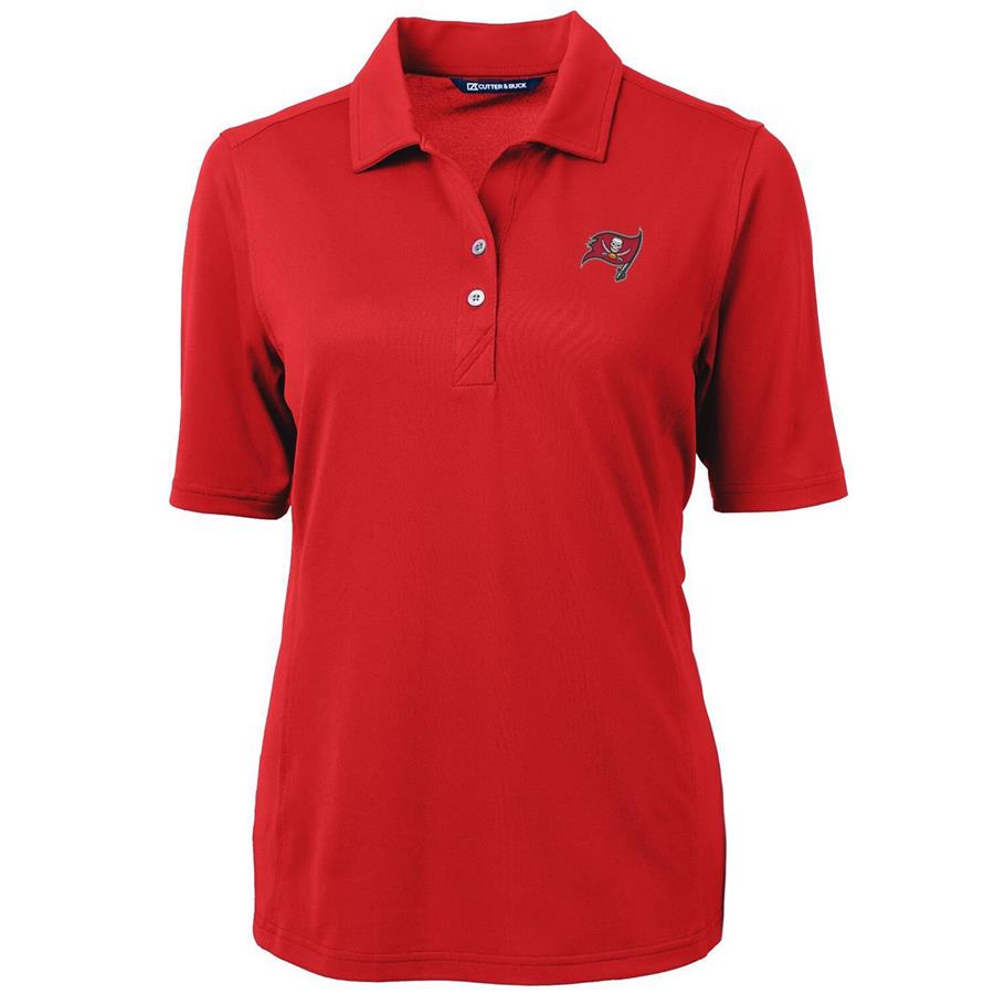 Tampa Bay Buccaneers Cutter & Buck Women's Virtue Eco Pique Recycled Polo - Red