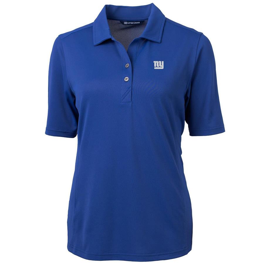 New York Giants Cutter & Buck Women's Virtue Eco Pique Recycled Polo - Royal