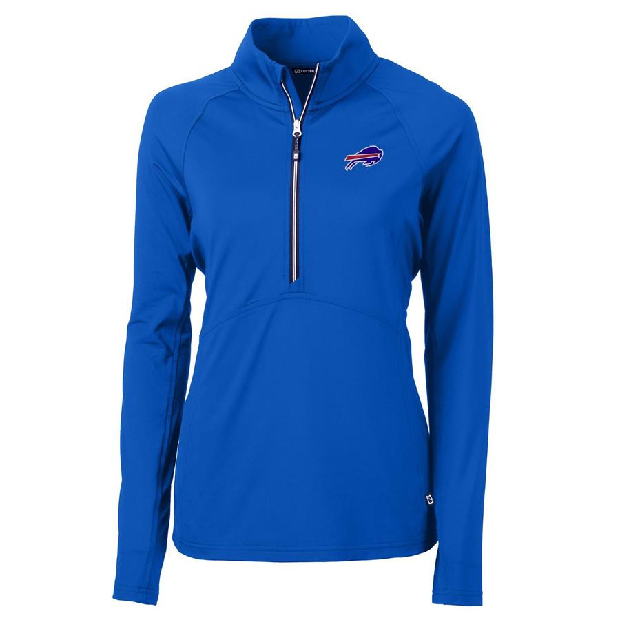 Buffalo Bills Cutter & Buck Women's Adapt Eco Knit Half-Zip Pullover Jacket - Royal
