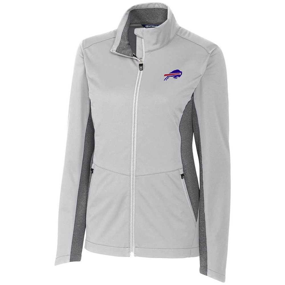 Buffalo Bills Cutter & Buck Women's Navigate Softshell Full-Zip Jacket - Gray