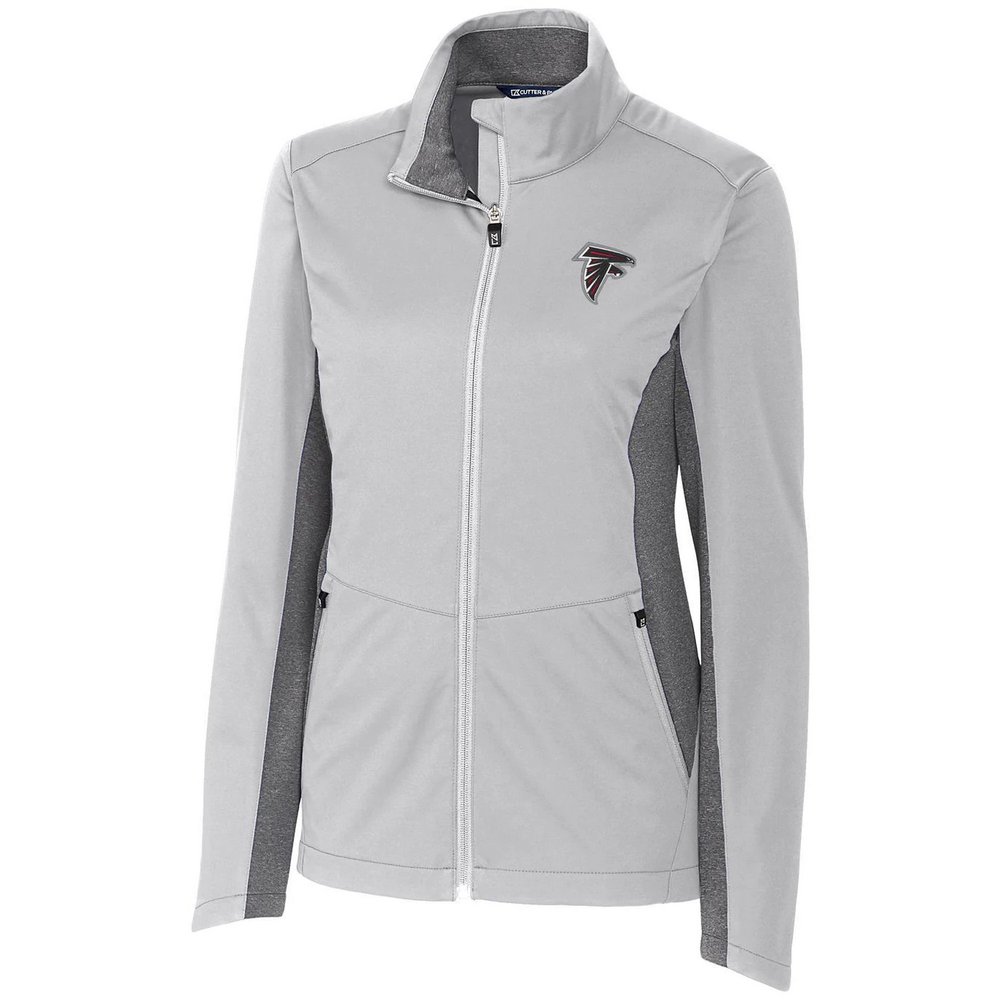 Atlanta Falcons Cutter & Buck Women's Navigate Softshell Full-Zip Jacket - Gray