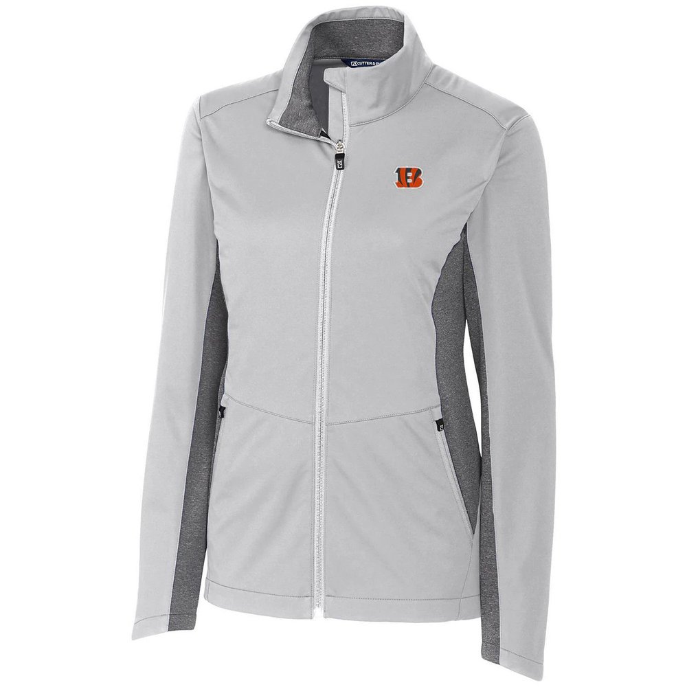 Cincinnati Bengals Cutter & Buck Women's Navigate Softshell Full-Zip Jacket - Gray