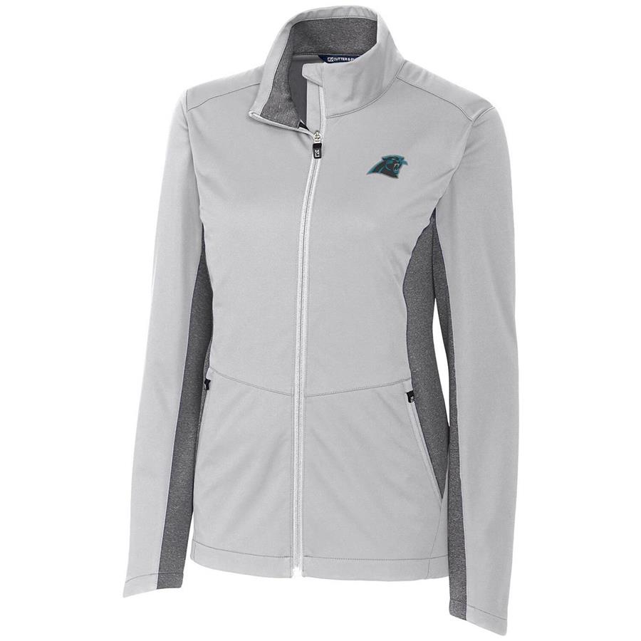 Carolina Panthers Cutter & Buck Women's Navigate Softshell Full-Zip Jacket - Gray