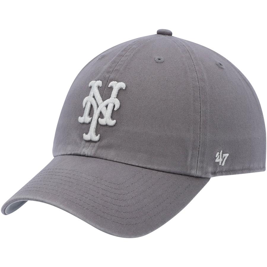 New York Mets '47 Tonal Ballpark Clean Up Adjustable Hat - Gray