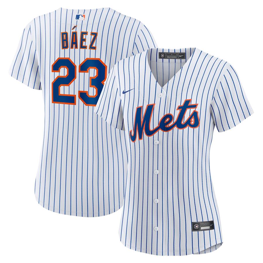 Javier Báez New York Mets Nike Women's Home Official Replica Player Jersey - White