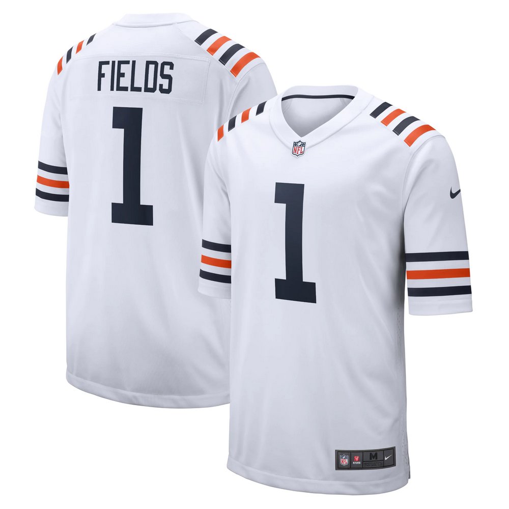 Justin Fields Chicago Bears Nike Alternate Game Jersey - White