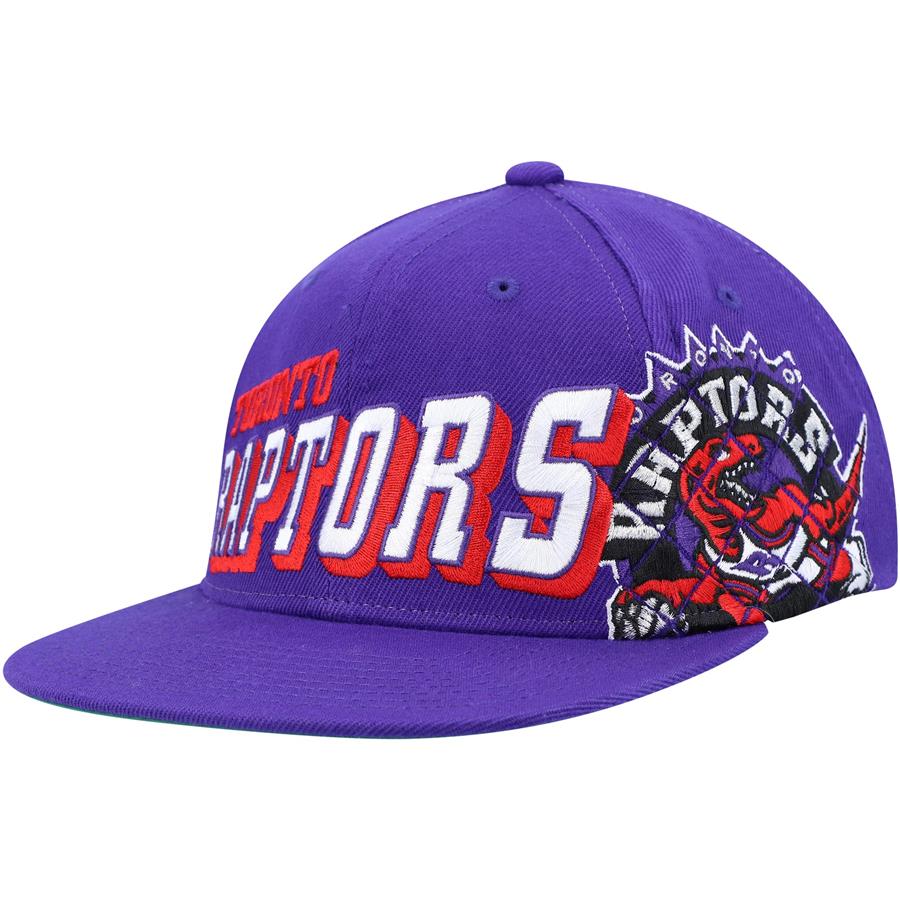 Toronto Raptors Mitchell & Ness Cooperstown Collection The Grid Snapback Hat - Purple