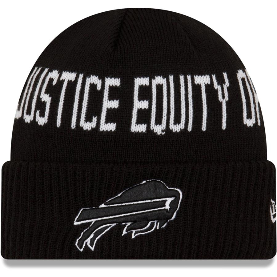 Buffalo Bills New Era Team Social Justice Cuffed Knit Hat - Black