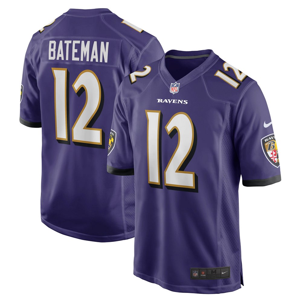 Rashod Bateman Baltimore Ravens Nike Game Jersey - Purple