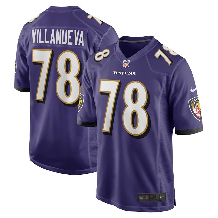 Alejandro Villanueva Baltimore Ravens Nike Game Jersey - Purple