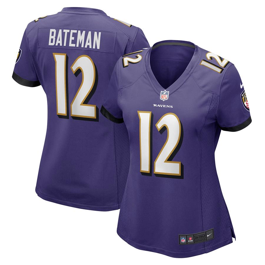 Rashod Bateman Baltimore Ravens Nike Women's Game Jersey - Purple